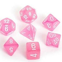 Frosted Poly Pink/White 7-Die Set