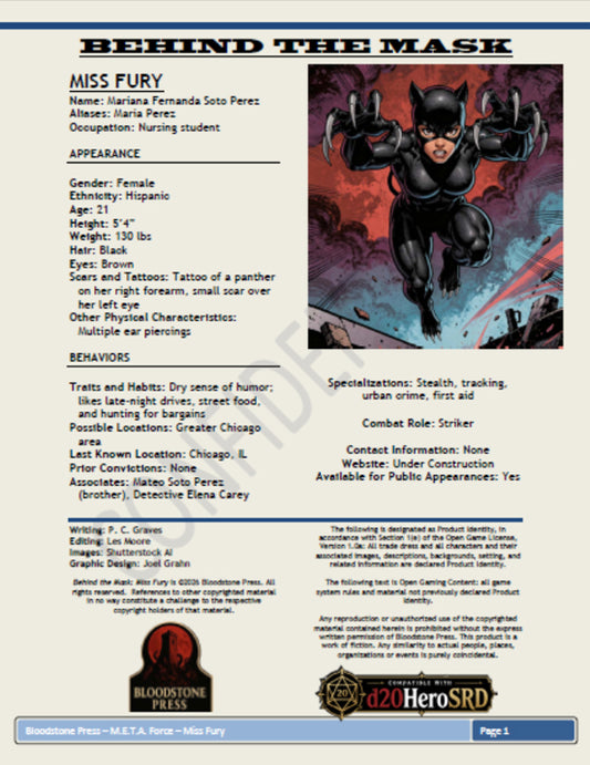 Behind the Mask: Miss Fury