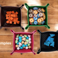 Game piece storage trays, set of four