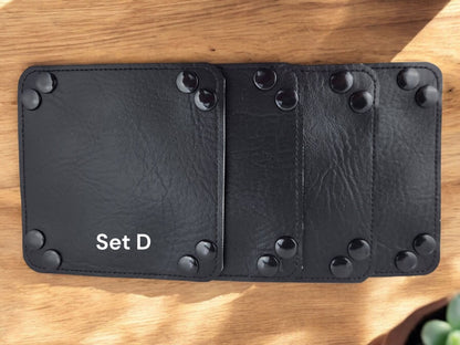 Game Piece Storage Trays — Set of 4 Collapsible Vinyl Trays