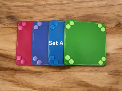 Game Piece Storage Trays — Set of 4 Collapsible Vinyl Trays