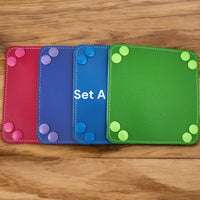 Game piece storage trays, set of four