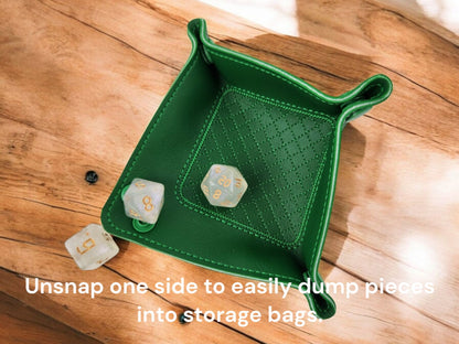 Game Piece Storage Trays — Set of 4 Collapsible Vinyl Trays