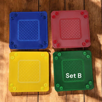 Game piece storage trays, set of four