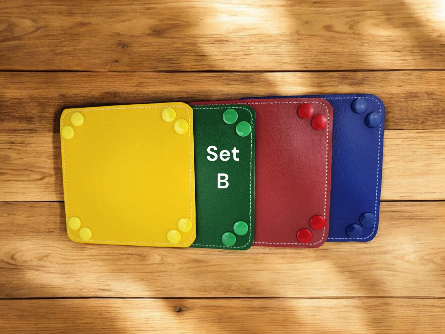 Game Piece Storage Trays — Set of 4 Collapsible Vinyl Trays
