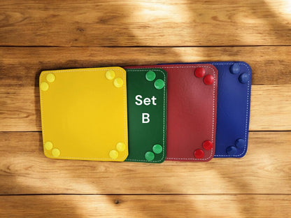 Game Piece Storage Trays — Set of 4 Collapsible Vinyl Trays