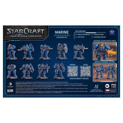 StarCraft® Marine - 9 Terran Infantry Miniatures Tabletop Game Expansion Set