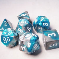 Gemini 6 Polyhedral Steel Teal/White 7-Die Set