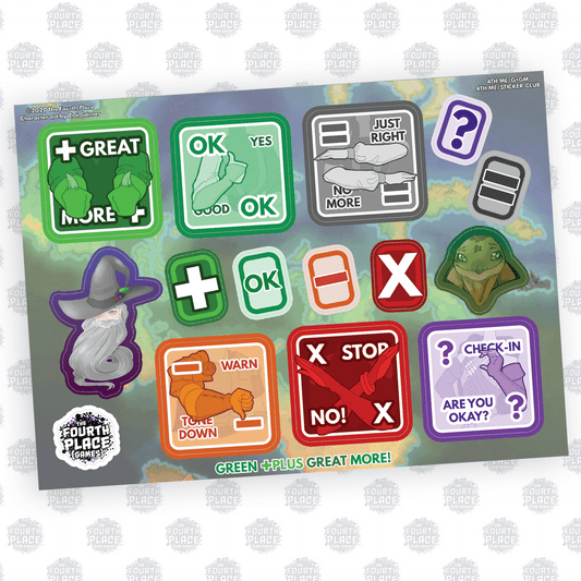 G+GM! Companion Stickers - Colorful Roleplaying Character Sticker Sheet