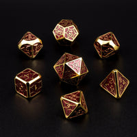 Gilded Amethyst Dice Set