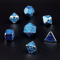 Gilded Sapphire Dice Set