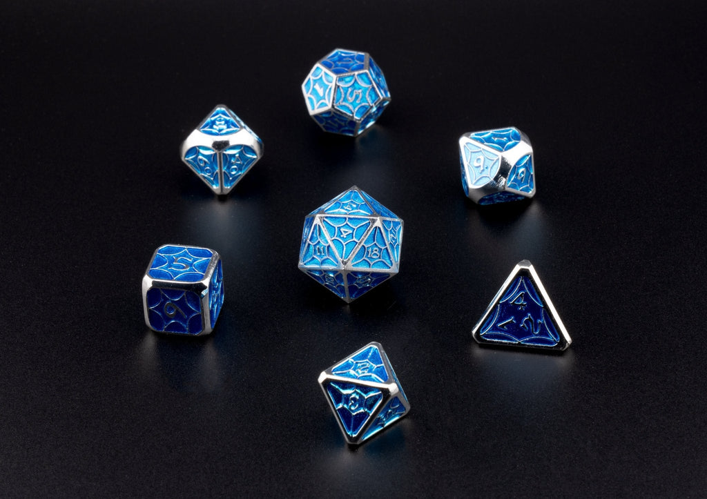 Gilded Sapphire Dice Set