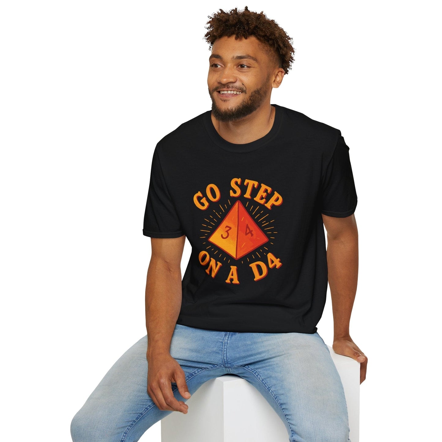 Go Step On A D4 Funny DnD T-Shirt