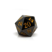 Gun Metal D20 - Signature Font -  Gold Font