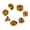 Golden dice with iridescent foil - Sharp Resin