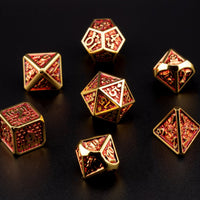 Golden Flame Dice Set