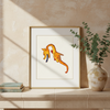 Golden Marginalia Dragon Fine Art Print