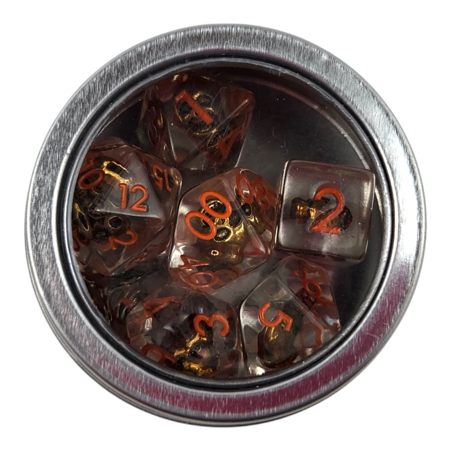 Death's Bounty Golden Skull 7-Piece Resin DND Dice Set