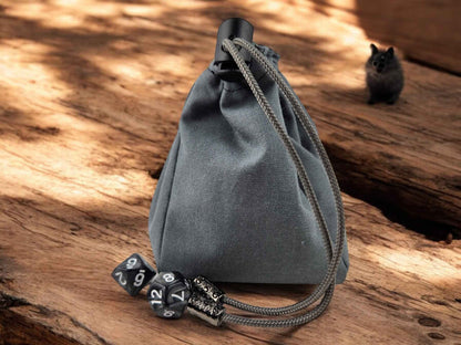 Gray mouse dice bag, RPG
