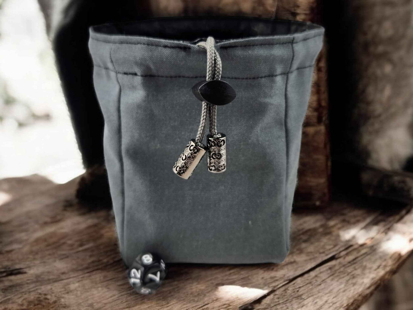 Gray mouse dice bag, RPG