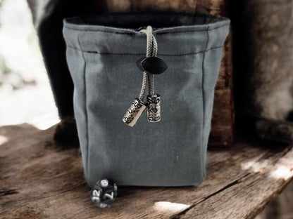 Gray mouse dice bag, RPG