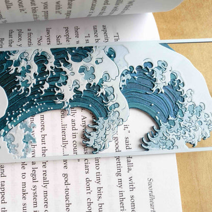 Great Wave Inspired Art Bookmark Tassel Fantasy Reading Gift
