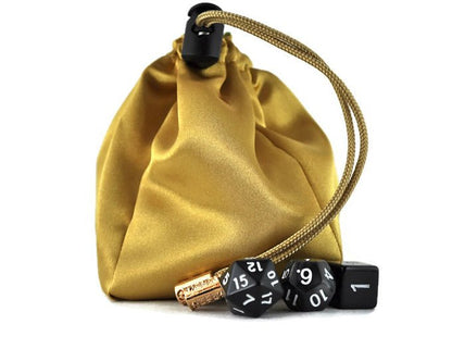 Green and gold dice bag