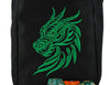 Green dragon bust dice bag