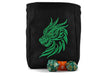 Green dragon bust dice bag