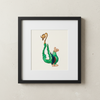 Green Marginalia Dragon Fine Art Print Small Wall Art