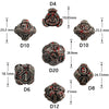 Green Mechanical Gear Metal DND Dice Set - Punk Style