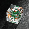 Green Resin D&D Dice Set - Beagle Design
