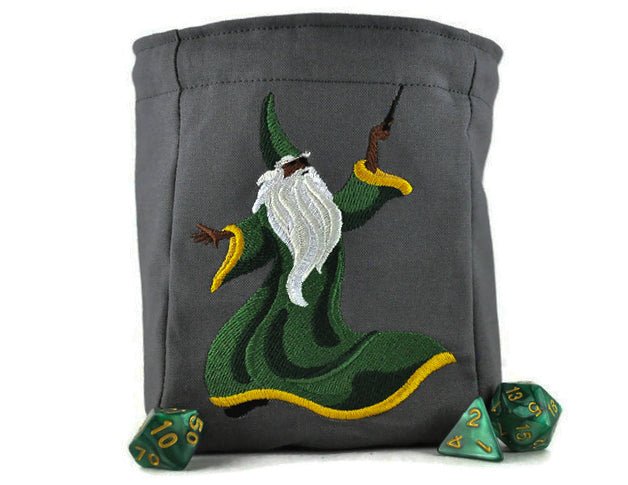 Green Wizard dice bag