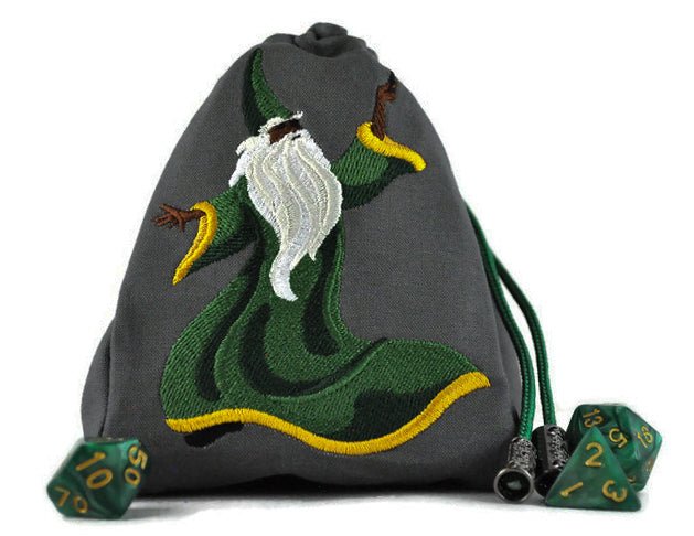 Green Wizard dice bag