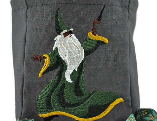 Green Wizard dice bag