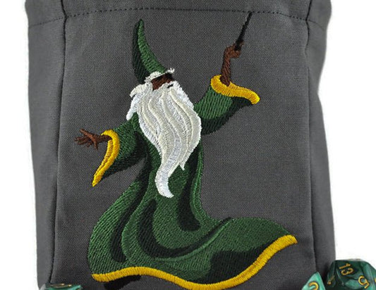 Green Wizard dice bag