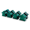 8 Pack of Green Enamel Meeples by Norse Foundry