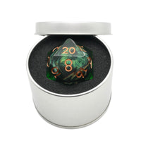 Green Slaadi's Eye - Giant D20 Moving Eye DnD Dice | Acrylic RPG Gaming Dice