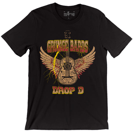 Grunge Bards Drop D — D&D Bard T-Shirt