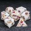 Halloween Killer Bear themed resin dice set with gold numbers