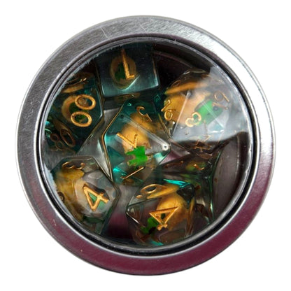 Baby Dino Hatchling 7-Piece Resin DND Dice Set