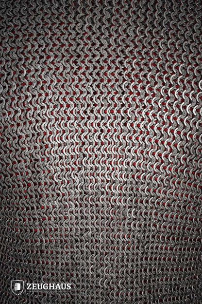 Chainmail Haubergeon Flatring Wedge Riveted 9mm Steel Oiled