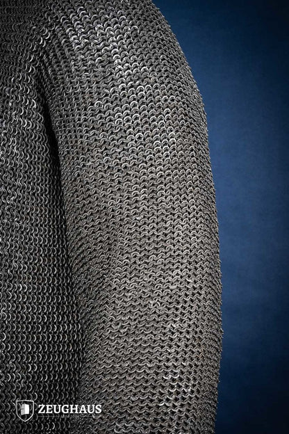Chainmail Hauberk Flatring Riveted 6mm Steel Oiled