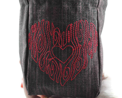 Heart dice bag
