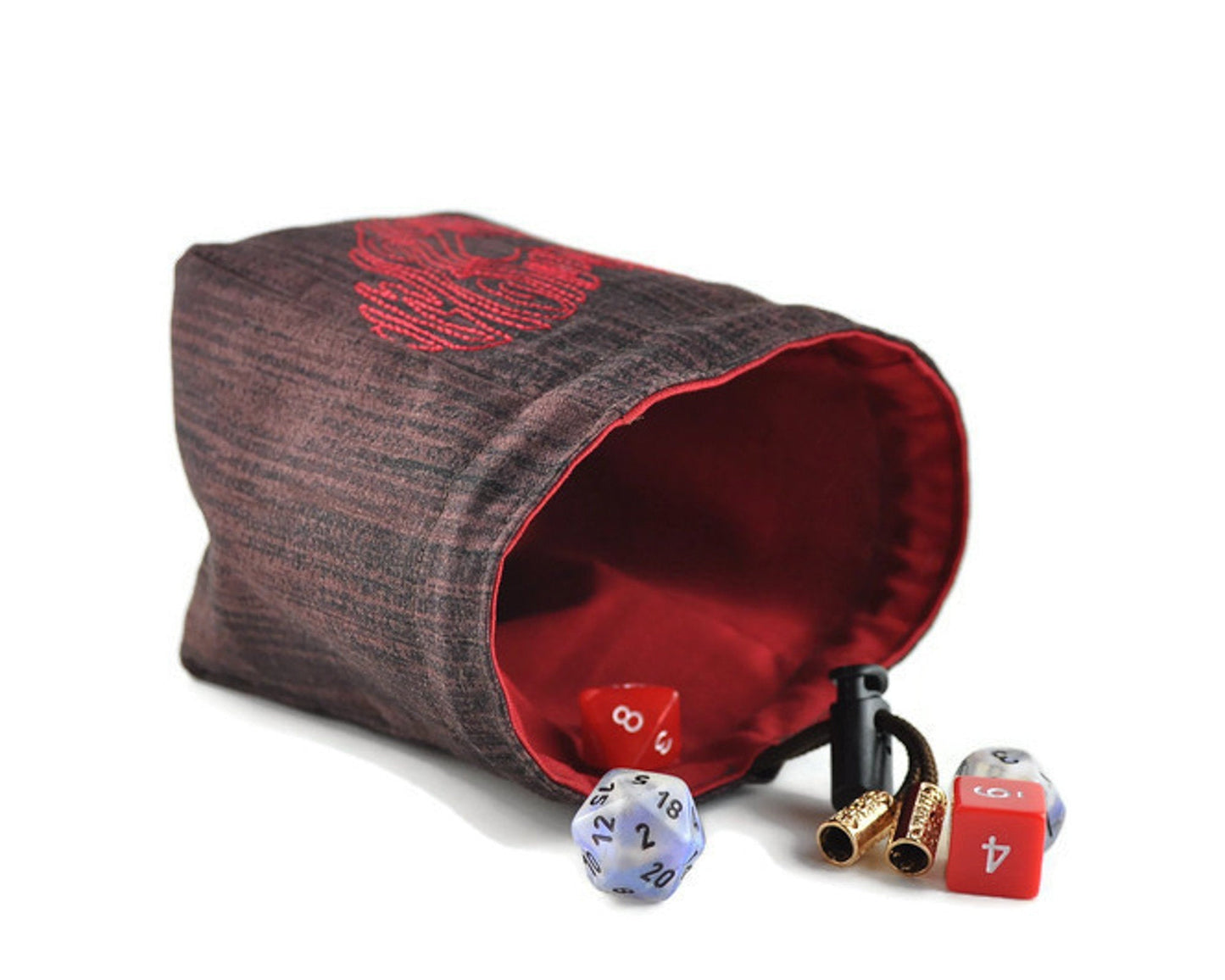 Heart Dice Bag — Handmade Reversible TTRPG Dice Bag