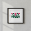 Highland Thistle Linocut Original Artwork 8x10 Collector Piece