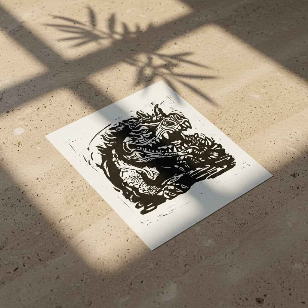 Hodag Folklore Art Print Archival Reproduction Wall Art