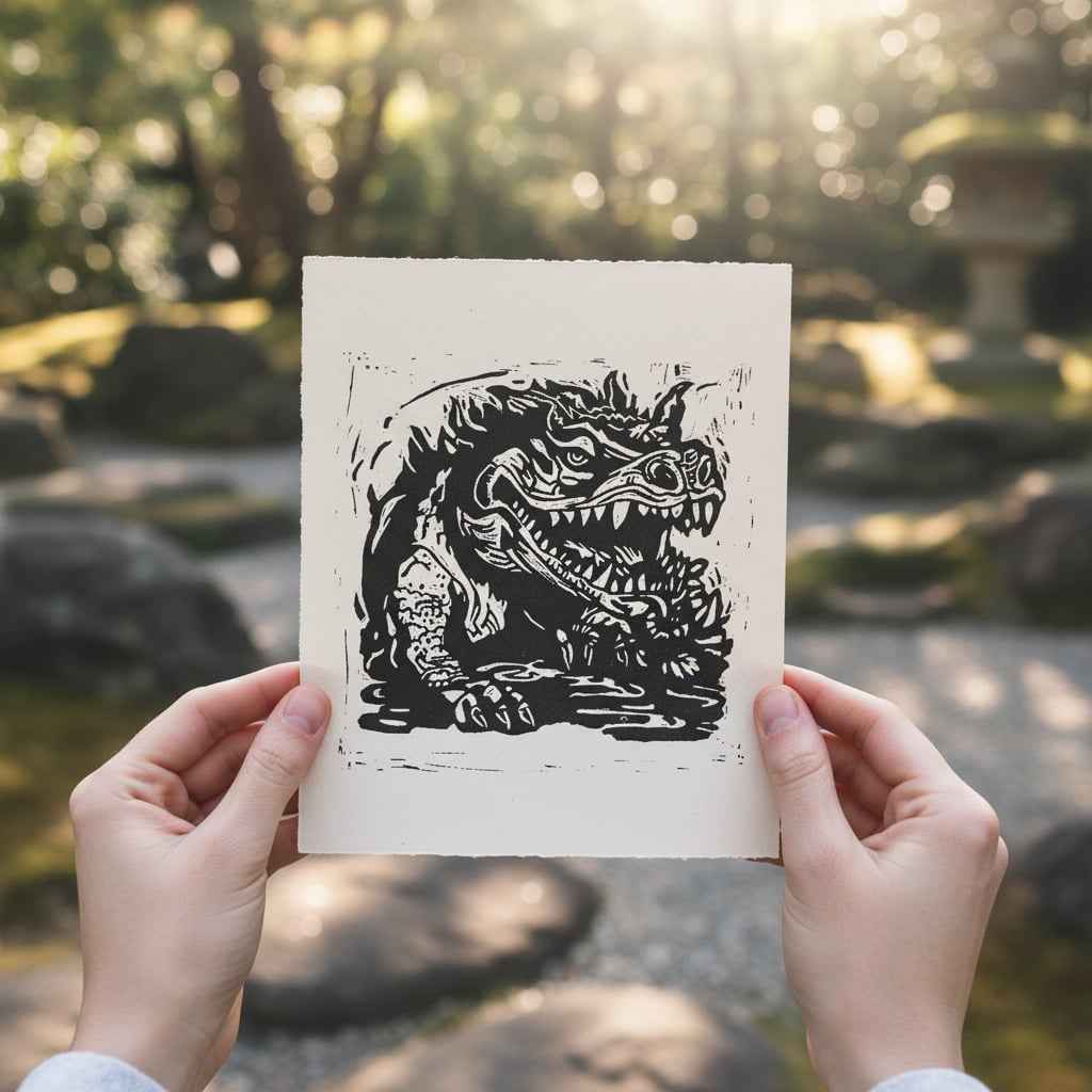 Hodag Folklore Art Print Archival Reproduction Wall Art
