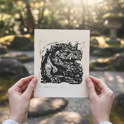 Hodag Folklore Art Print Archival Reproduction Wall Art