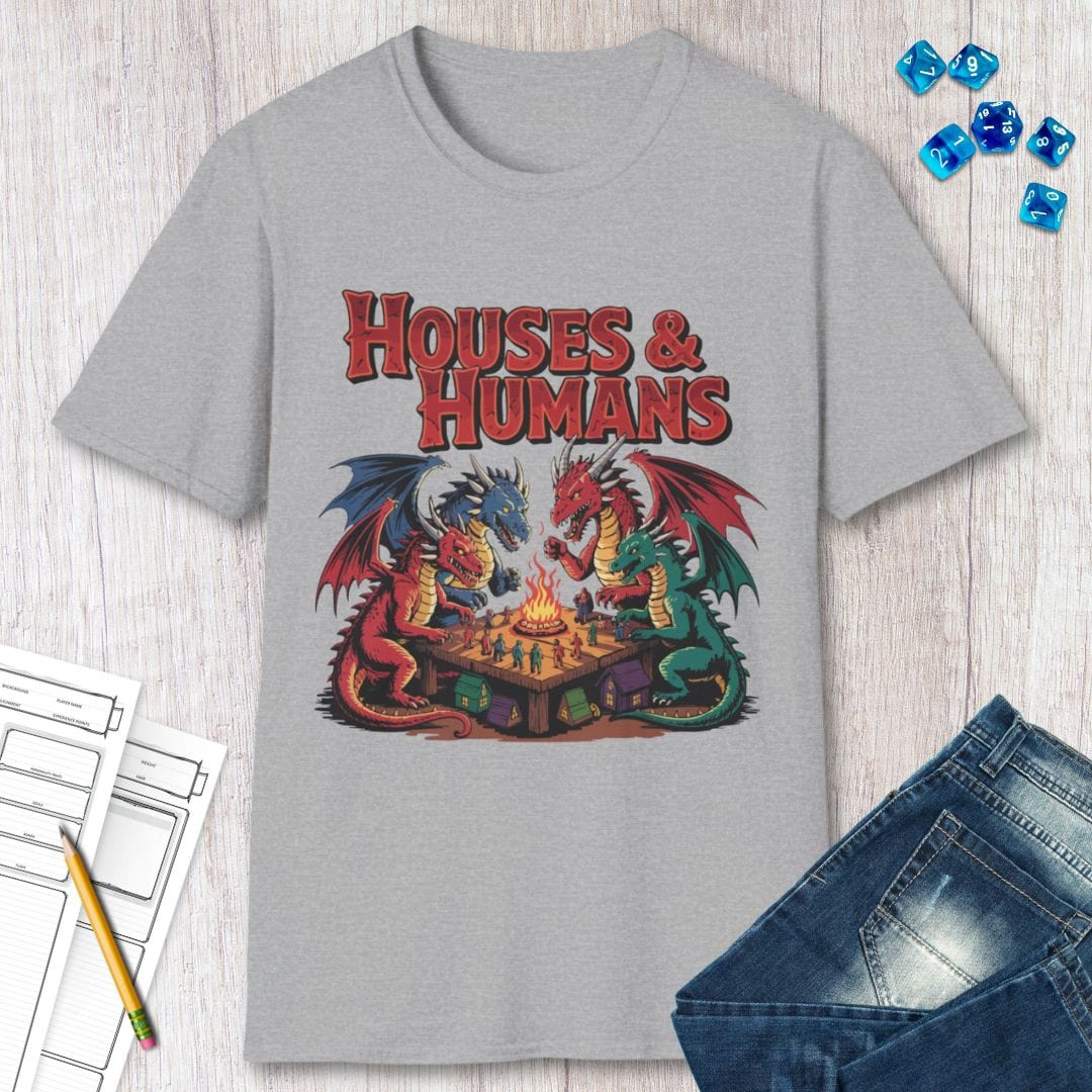 Houses & Humans Shirt – D&D Parody Tee for Tabletop Gamers